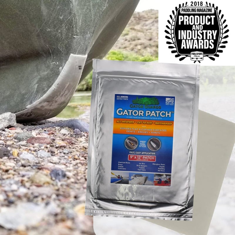 Gator Guards Gator Patch Fiberglass Reinforced Repair Patch - Repairs Holes, Dents & Cracks on Multiple Surfaces - DIY Prep, Peel & Stick - 3 Sizes - USA Made - Image 2